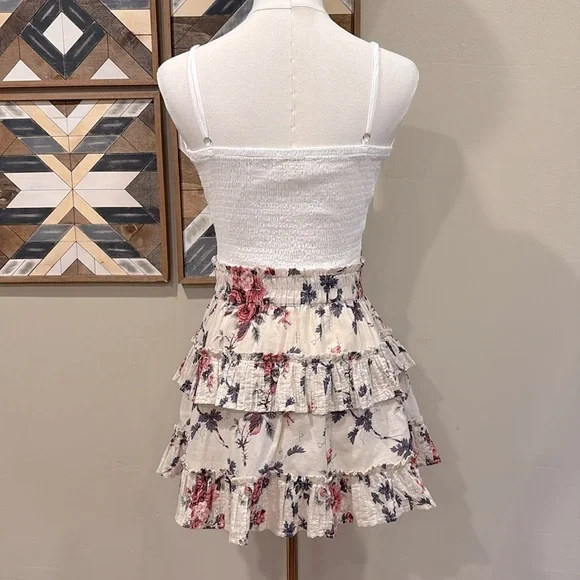 LoveShackFancy Floral Ruffle Mini Skirt XS - Picture 5 of 10